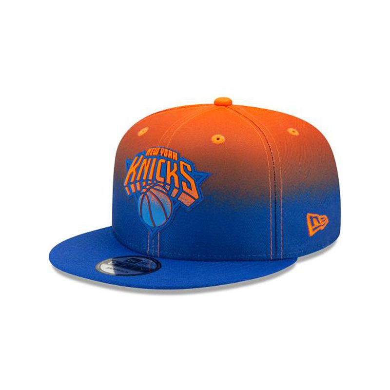 NBA New York Knicks Back Half 9Fifty Snapback (GLN0438) - Blue New Era Caps